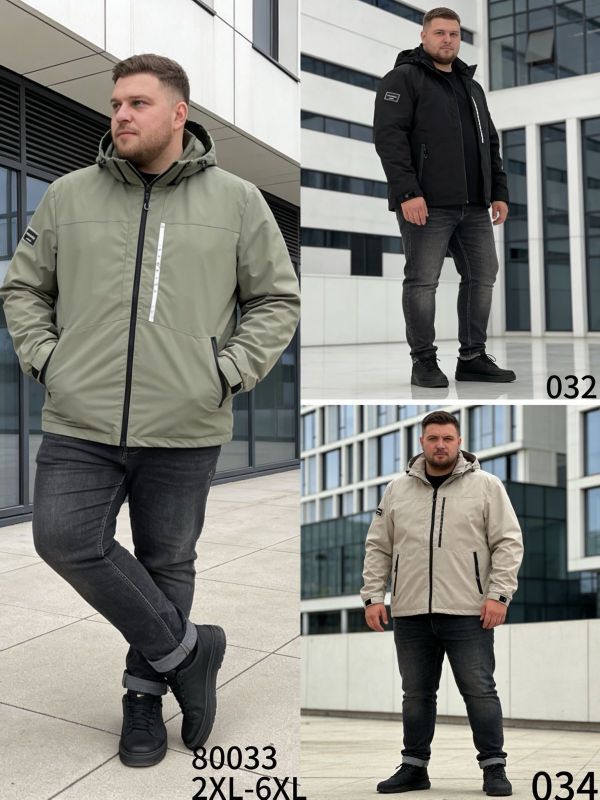 Kurtka męska cienka Roz 2XL-6XL, 1 Kolor Paczka 5 szt